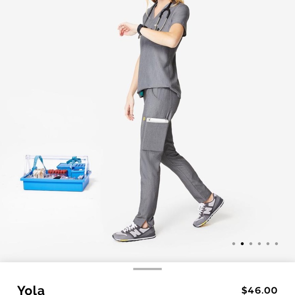 Figs Yola Skinny Scrubs Medium Grey